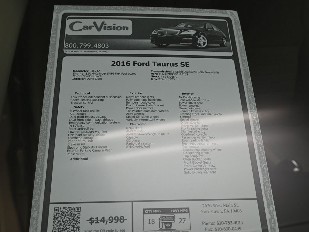 Used 2016 Ford Taurus SE image 30