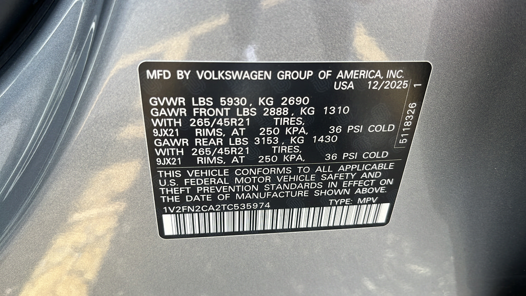 New 2026 Volkswagen Atlas SEL Premium R-Line AWD/4WD image 27