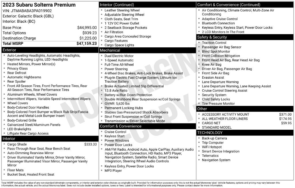 Certified 2023 Subaru Solterra AWD image 4