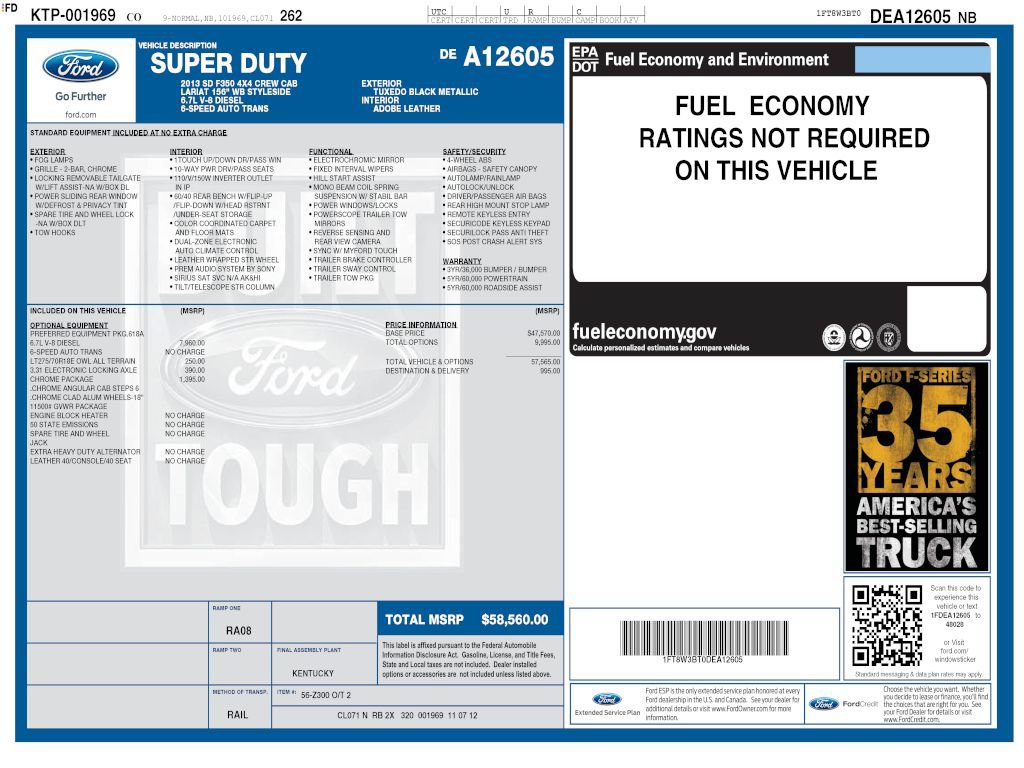 Used 2013 Ford F350 Lariat w/ Chrome Pkg AWD/4WD image 4