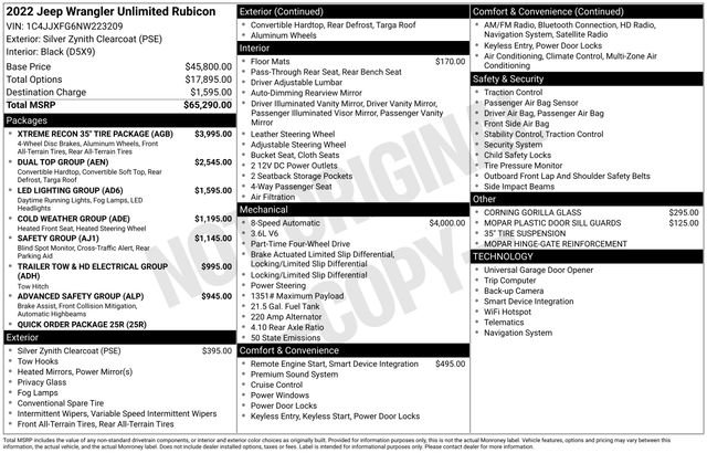 Used 2022 Jeep Wrangler Unlimited Rubicon w/ Xtreme Recon 35" Tire Package image 31