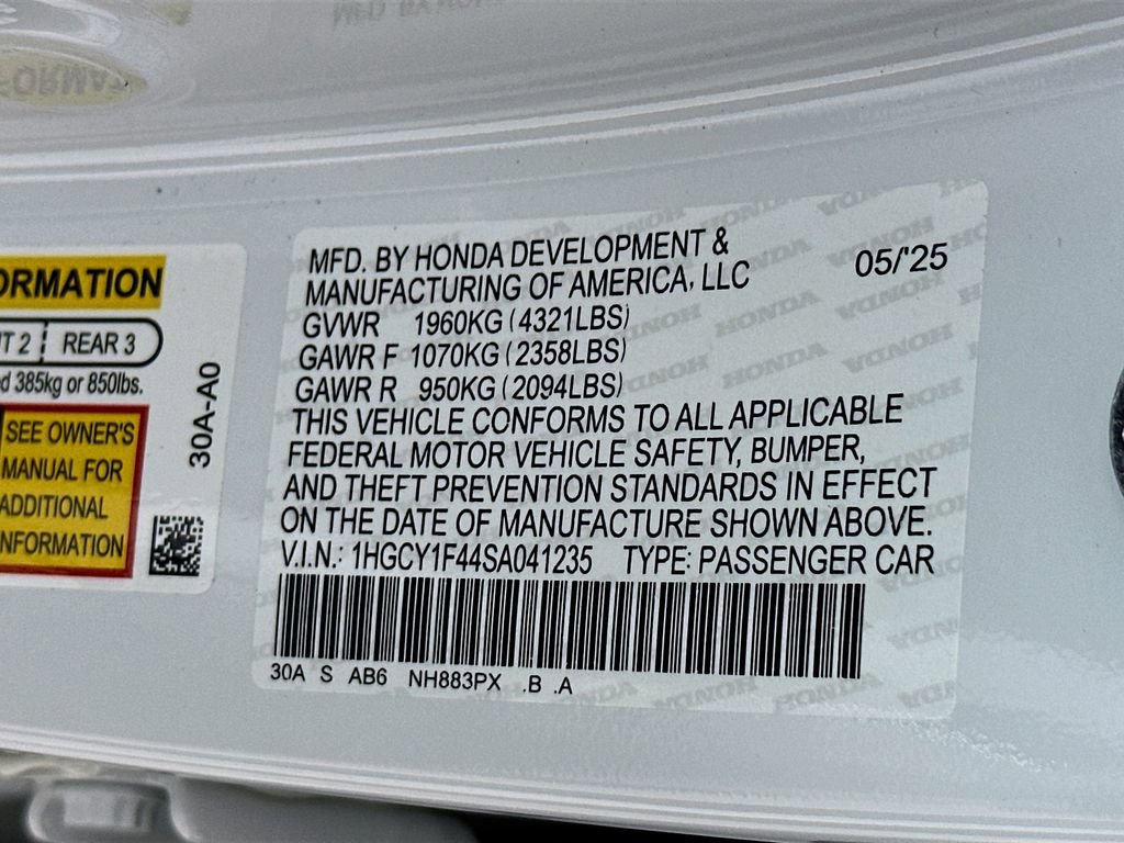 Certified 2025 Honda Accord SE image 27