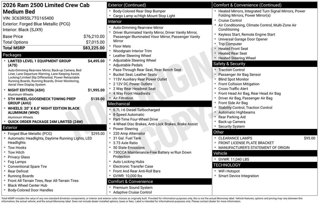 New 2026 RAM 2500 Limited image 2