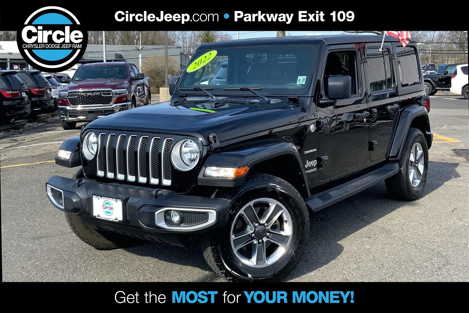 Certified 2022 Jeep Wrangler Unlimited Sahara w/ Cold Weather Group image 1