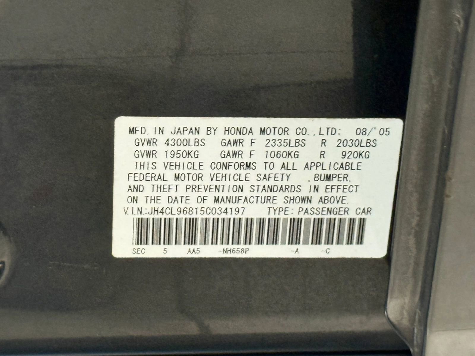 Used 2005 Acura TSX FWD image 39