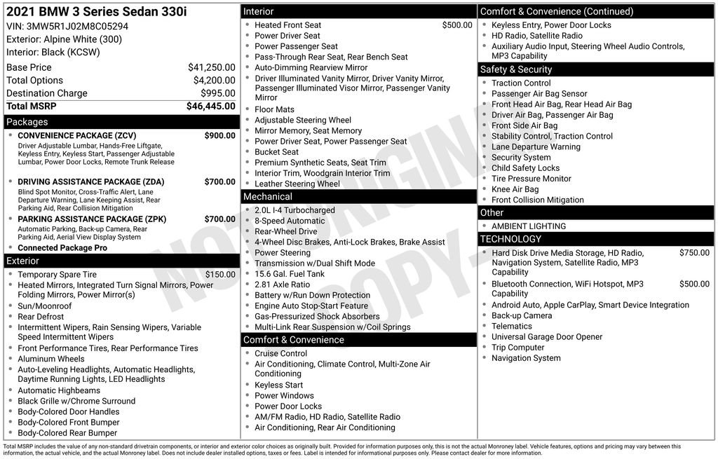 Used 2021 BMW 330i Sedan w/ Convenience Package image 15