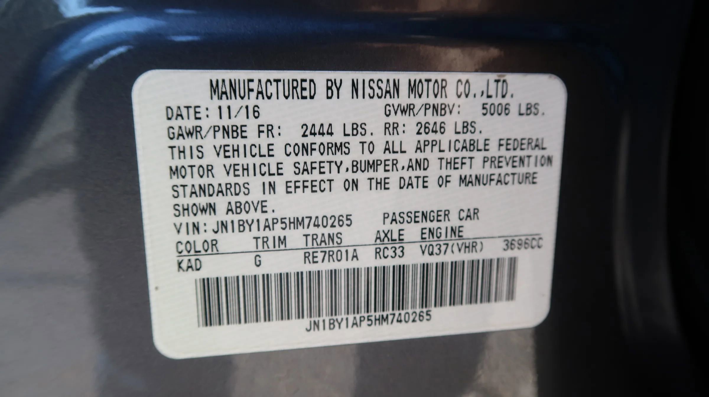 Used 2017 INFINITI Q70 3.7 image 54