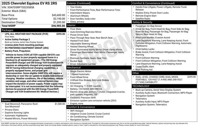 New 2025 Chevrolet Equinox EV RS w/ LPO, All-Weather Mat Package image 26