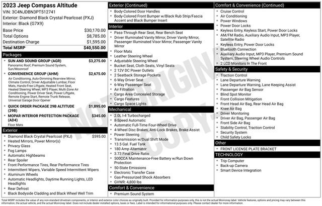 Used 2023 Jeep Compass Altitude w/ Sun and Sound Group image 13