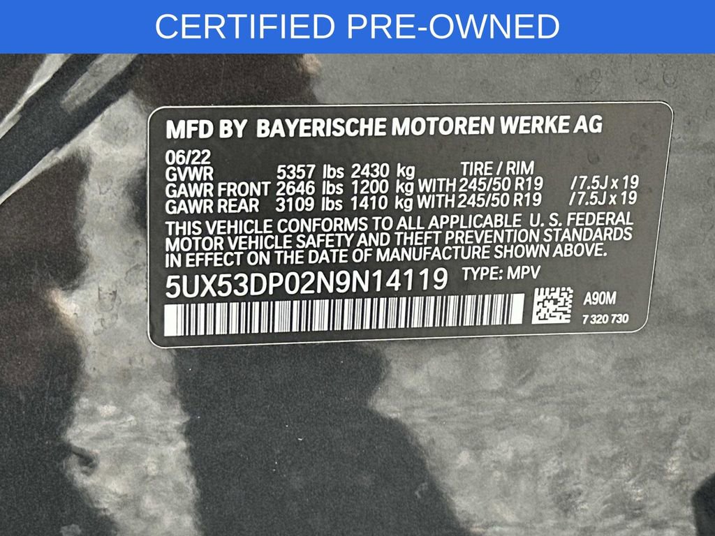 Used 2022 BMW X3 xDrive30i w/ M Sport Package 2 image 31