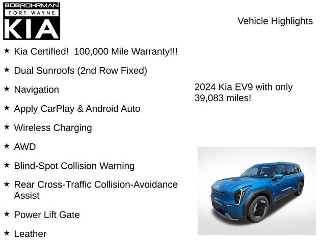 Certified 2024 Kia EV9 Wind AWD/4WD image 7