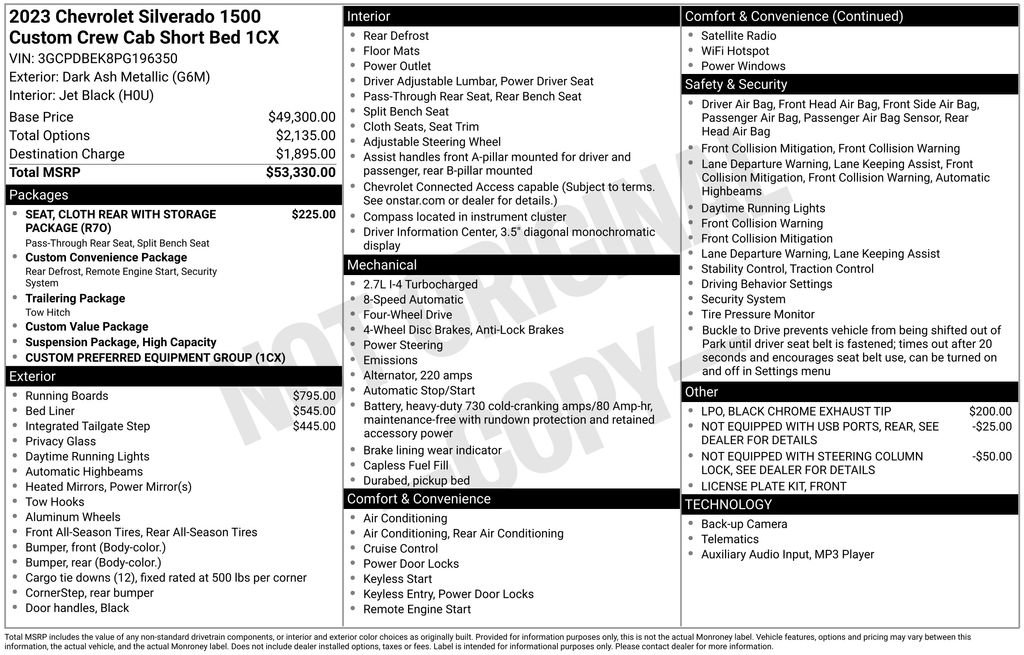 Used 2023 Chevrolet Silverado 1500 Custom image 3