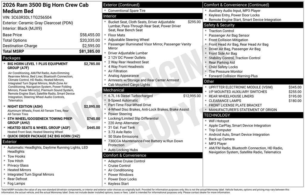 New 2026 RAM 3500 Big Horn AWD/4WD image 39