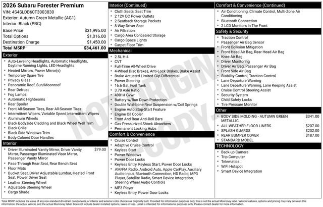 New 2026 Subaru Forester Premium image 3