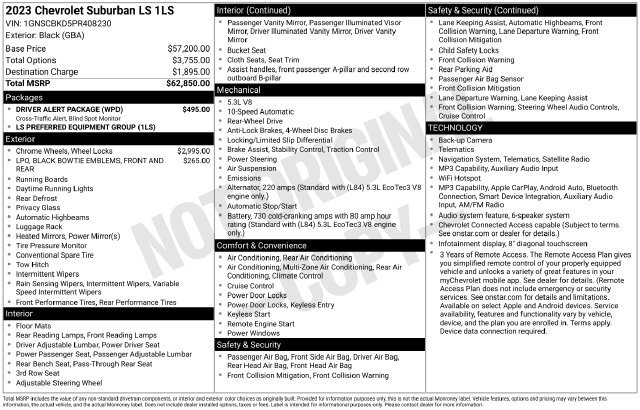 Used 2023 Chevrolet Suburban LS w/ Driver Alert Package RWD image 2