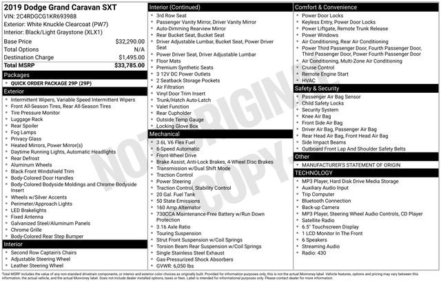 Used 2019 Dodge Grand Caravan SXT FWD image 13