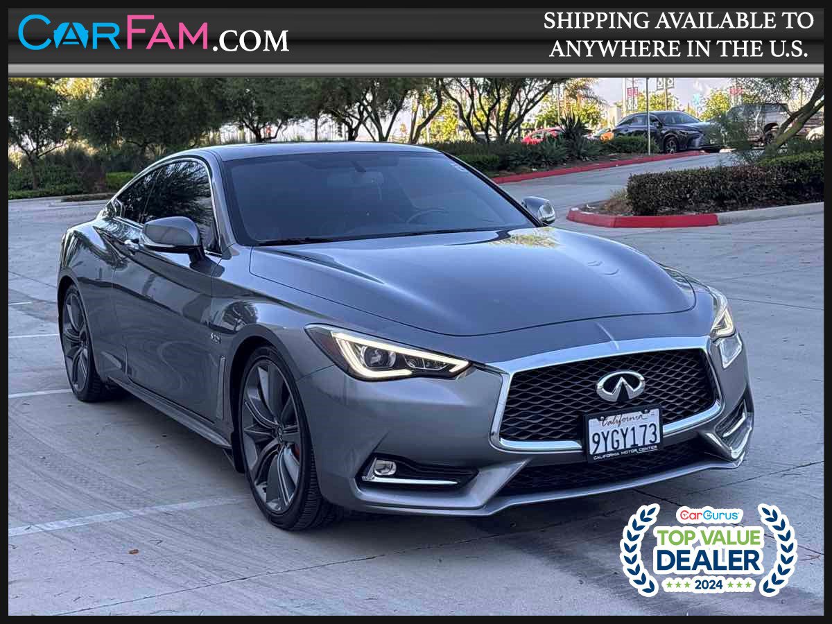 Used 2018 INFINITI Q60 Red Sport 400 w/ Sensory Package 3.0T Sport RWD image 1
