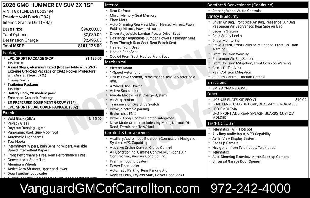 New 2026 GMC Hummer EV SUV w/ LPO, Sport Package image 6