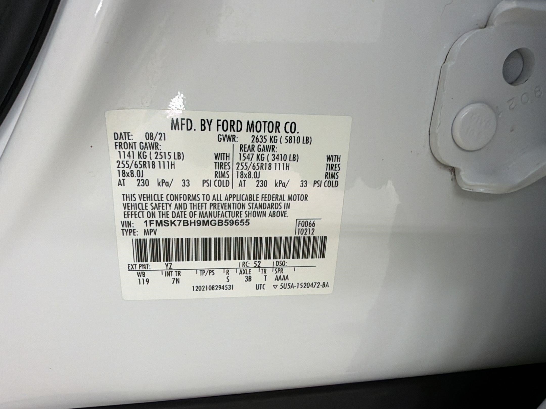 Certified 2021 Ford Explorer 2WD image 18