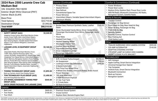 Used 2024 RAM 2500 Laramie w/ Safety Group image 36