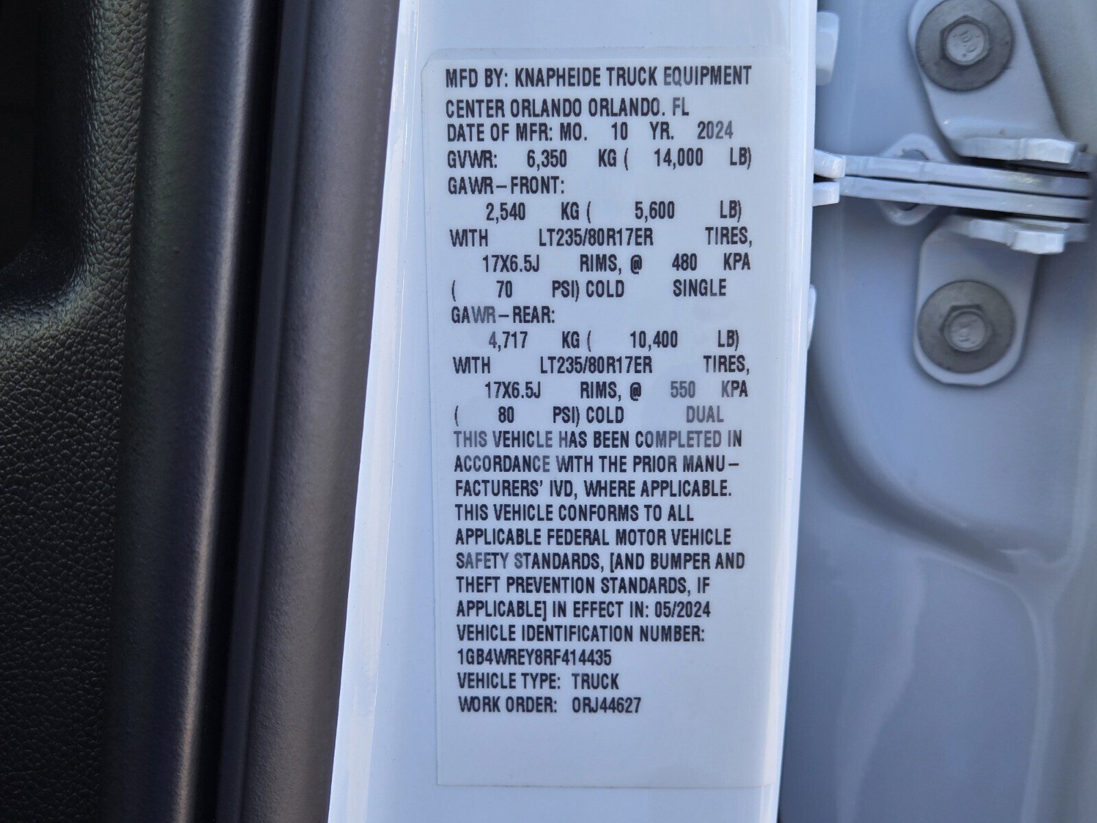 New 2024 Chevrolet Silverado 3500 W/T w/ WT Convenience Package RWD image 9