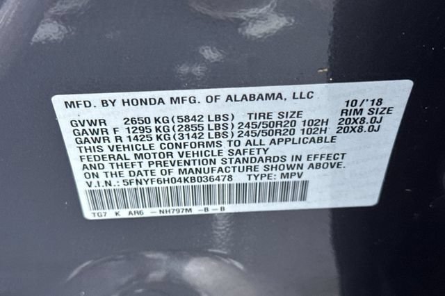 Used 2019 Honda Pilot Elite image 57