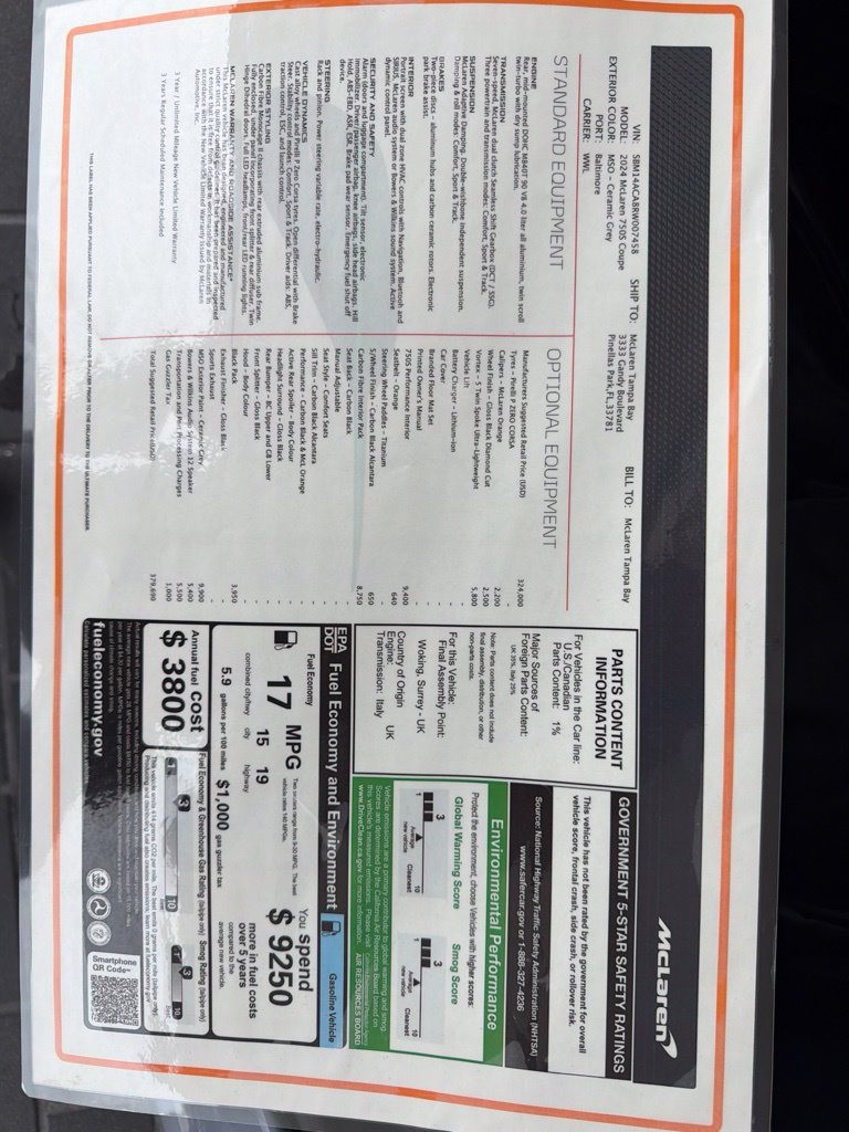 Used 2024 McLaren 750S RWD image 34