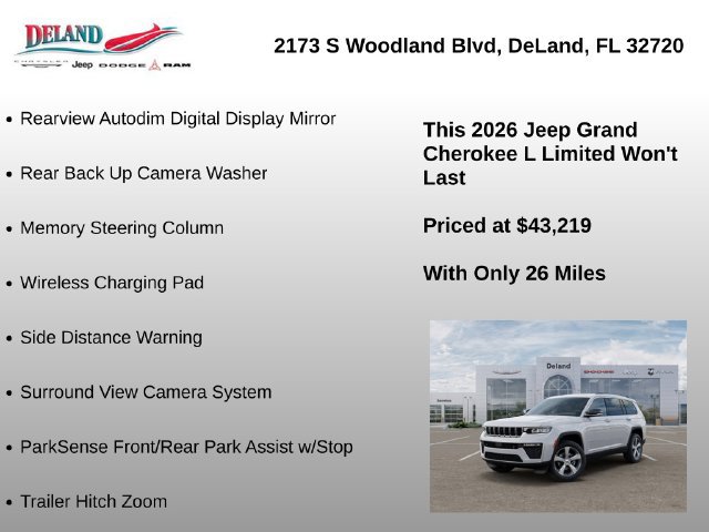 New 2026 Jeep Grand Cherokee L Limited w/ Luxury Tech Group II RWD image 37