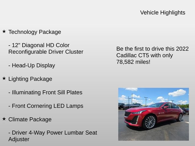 Used 2022 Cadillac CT5 Premium Luxury w/ Technology Package AWD/4WD image 7