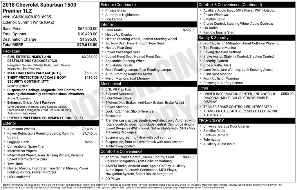 Used 2018 Chevrolet Suburban Premier AWD/4WD image 3