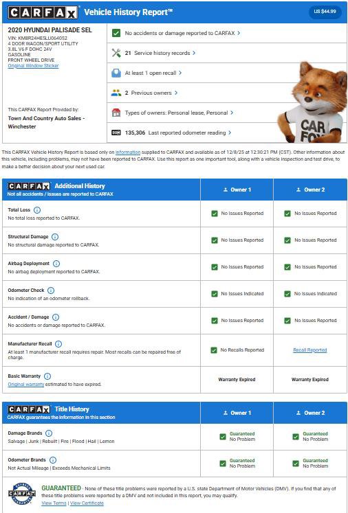 Used 2020 Hyundai Palisade SEL image 57