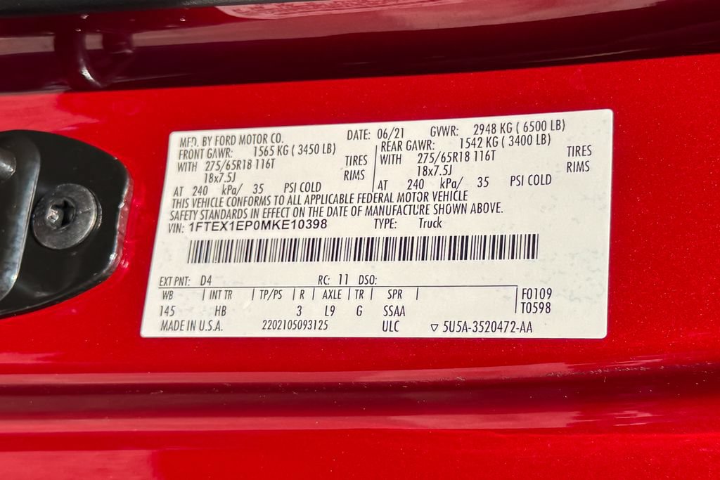 Certified 2021 Ford F150 Lariat w/ Equipment Group 502A High AWD/4WD image 20
