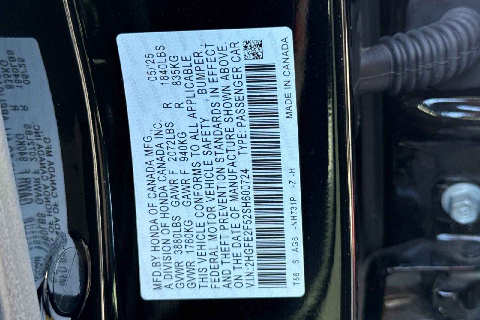 Certified 2025 Honda Civic Sport image 20