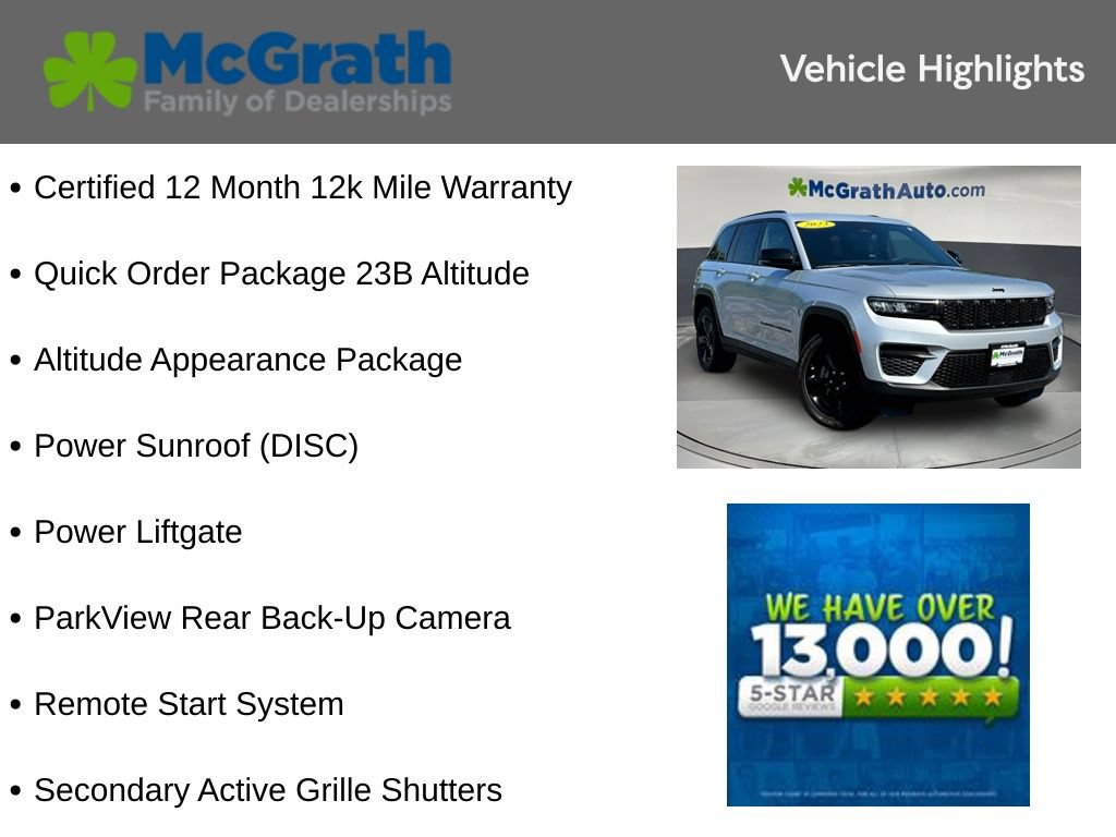 Used 2023 Jeep Grand Cherokee Altitude AWD/4WD image 3