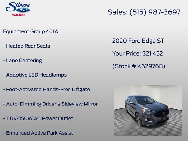 Used 2020 Ford Edge ST w/ Equipment Group 401A AWD/4WD image 16