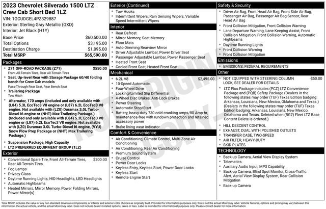 Used 2023 Chevrolet Silverado 1500 LTZ w/ Z71 Off-Road Package image 2