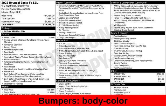 Used 2023 Hyundai Santa Fe SEL AWD/4WD image 50