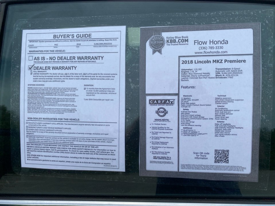 Used 2018 Lincoln MKZ Premiere FWD image 37