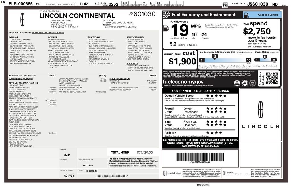 Used 2018 Lincoln Continental Reserve w/ Rear-seat Package AWD/4WD video 1