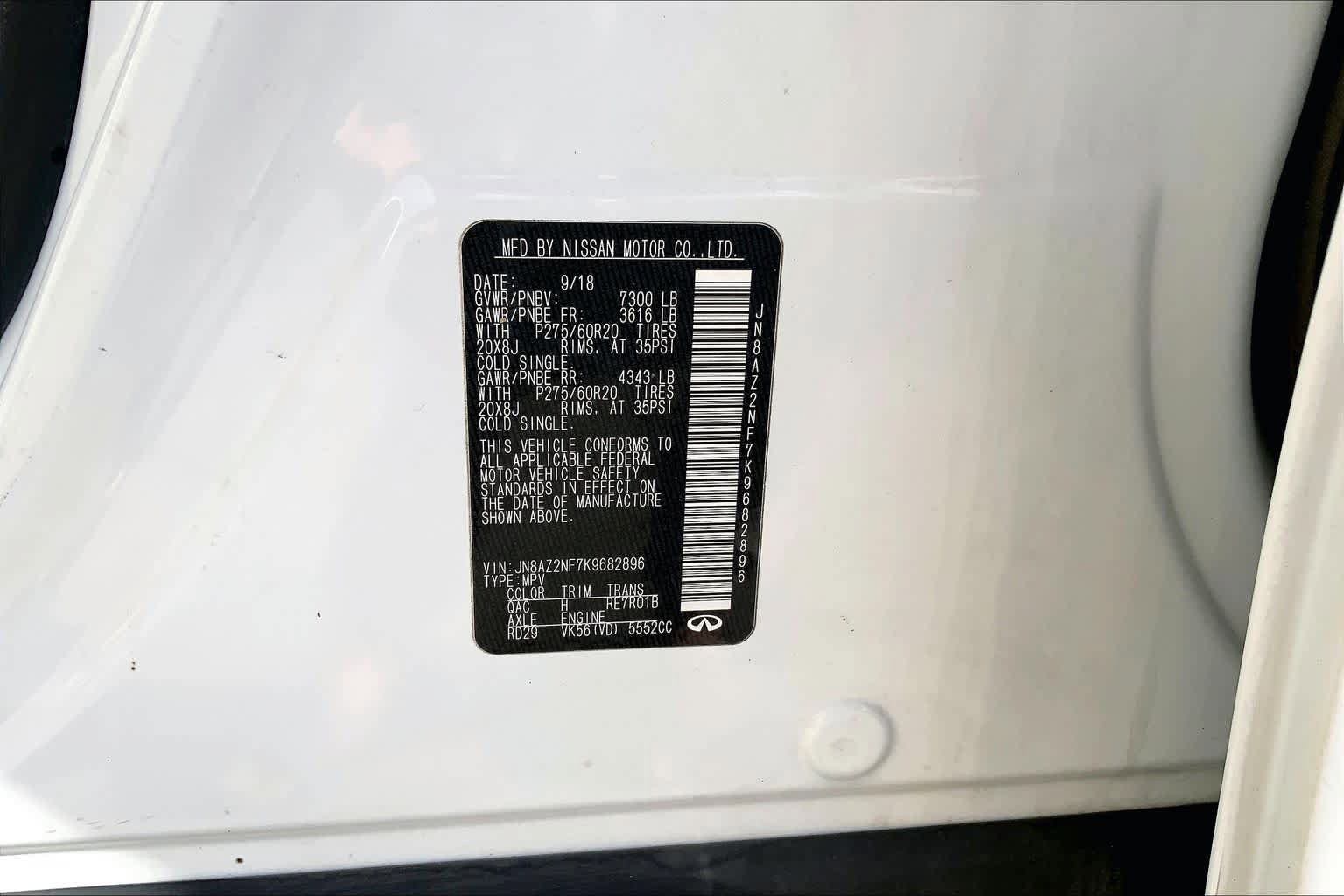 Used 2019 INFINITI QX80 Luxe w/ Proassist Package RWD image 32