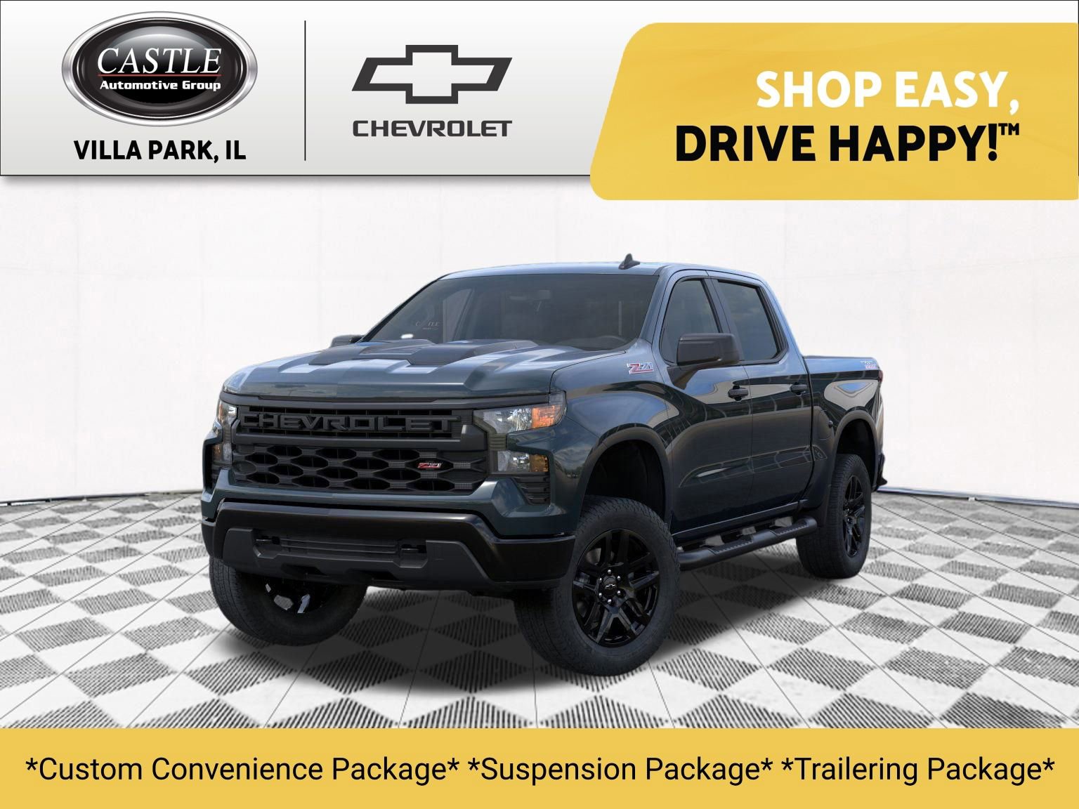 New 2026 Chevrolet Silverado 1500 Custom Trail Boss w/ Turbomax Blackout Package