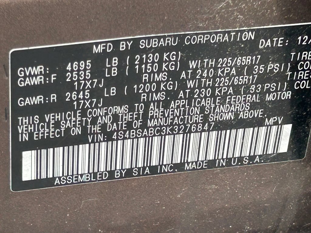 Used 2019 Subaru Outback 2.5i AWD/4WD image 49