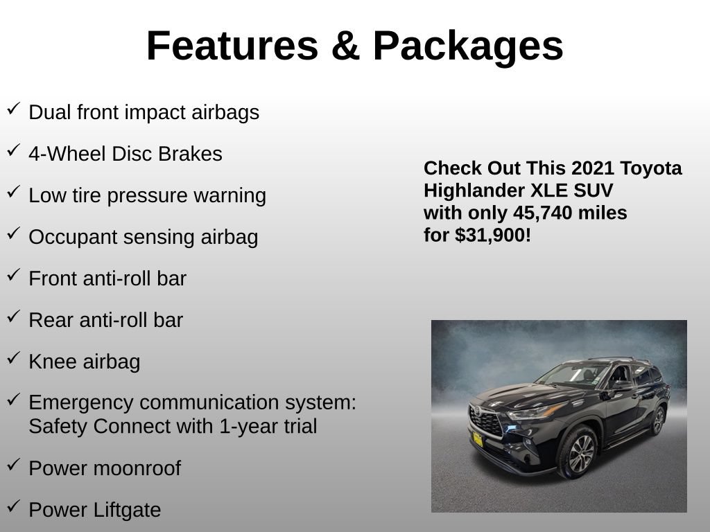 Used 2021 Toyota Highlander XLE AWD/4WD image 13