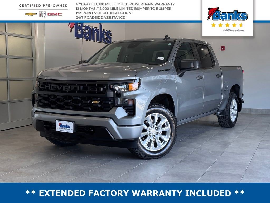 Certified 2023 Chevrolet Silverado 1500 Custom w/ LPO, Dark Essentials Package AWD/4WD image 1