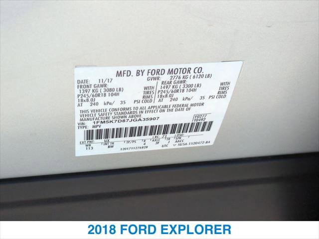 Used 2018 Ford Explorer XLT w/ Equipment Group 202A image 26