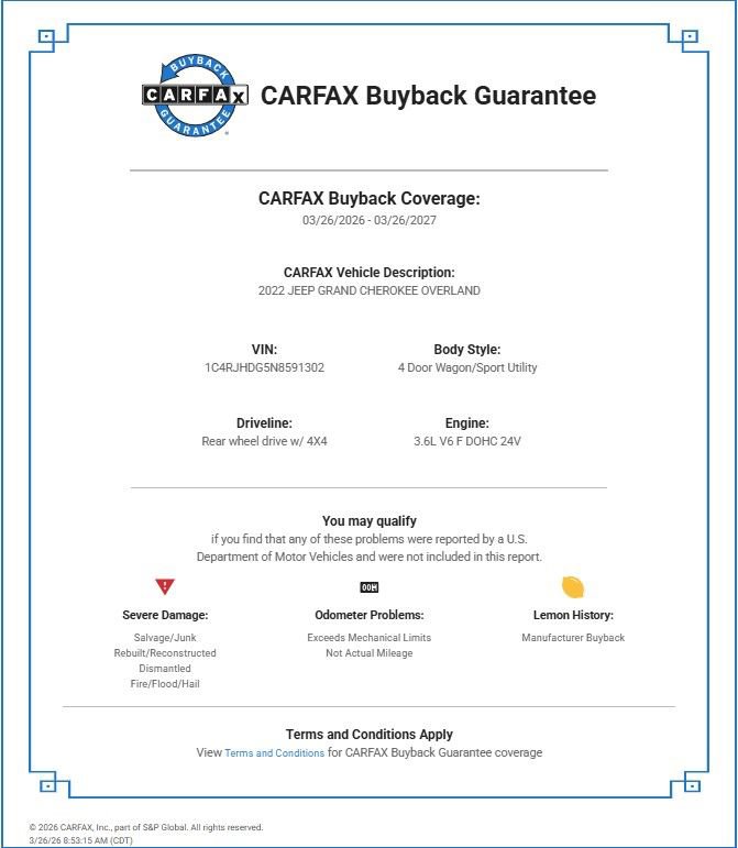 Used 2022 Jeep Grand Cherokee Overland w/ Luxury Tech Group IV image 5