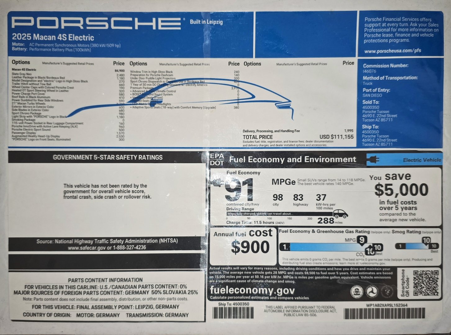 Used 2025 Porsche Macan 4S Electric AWD/4WD image 2