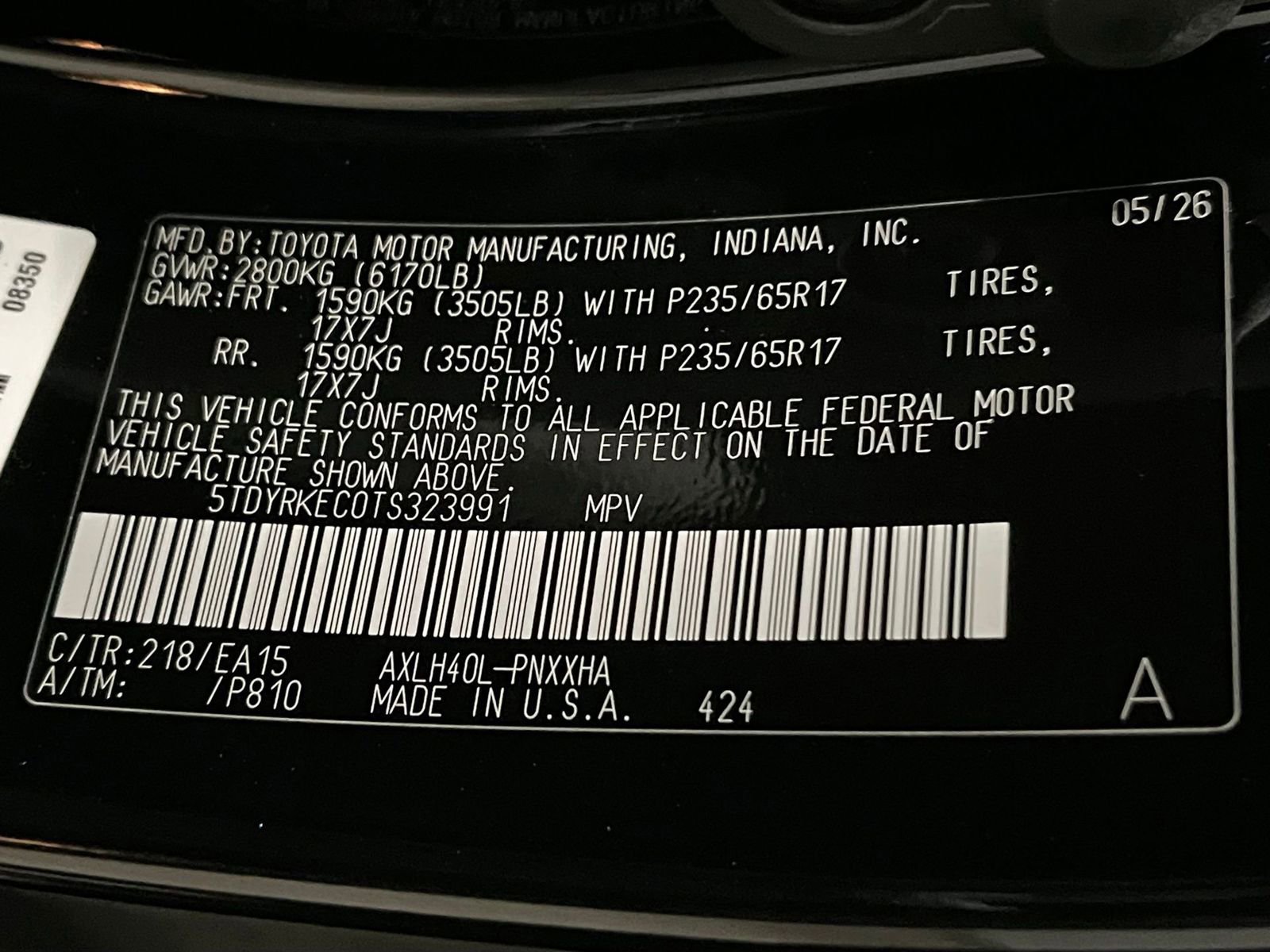 New 2026 Toyota Sienna XLE FWD image 19