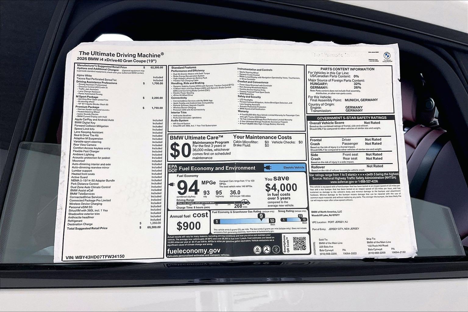 New 2026 BMW i4 xDrive40i AWD/4WD image 17