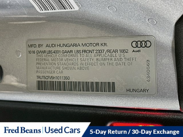 Used 2017 Audi TT 2.0T AWD/4WD image 32